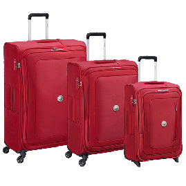 خرید ست کامل چمدان مسافرتی دلسی پاریس مدل اورال سایز کوچک ، متوسط و بزرگ رنگ قرمز دلسی ایران  – DELSEY PARIS  OURAL 00352898504 delseyiran