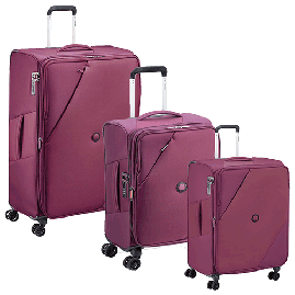 قیمت و خرید ست چمدان دلسی مدل مارینگا سایز کابین ، متوسط و بزرگ رنگ بنفش چمدان ایران – DELSEY PARIS MARINGA chamedaniran 00390998008