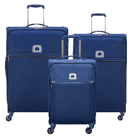قیمت و خرید ست کامل چمدان دلسی مدل براچنت سایز بزرگ ، متوسط و کابین رنگ آبی دلسی ایران - DELSEY PARIS BROCHANT 00225598502 delseyiran