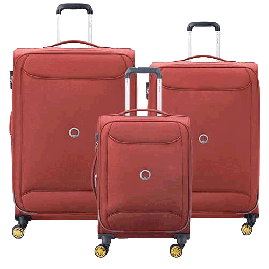خرید ست کامل چمدان مسافرتی دلسی پاریس مدل چاتروز سایز کوچک ، متوسط و بزرگ رنگ قرمز دلسی ایران – DELSEY PARIS  CHARTREUSE 00367398504 delseyiran