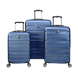 ست چمدان مسافرتی چمدان ایران مدل ایر آرمور سایز بزرگ ، متوسط و کابین رنگ آبی دلسی – DELSEY PARIS AIR ARMOUR 00386698802 chamedaniran