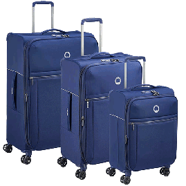 قیمت و خرید سری کامل چمدان دلسی مدل براچنت 2 سایز بزرگ ، متوسط و کابین رنگ آبی دلسی ایران - DELSEY PARIS BROCHANT 2.0 delseyiran 00225698502