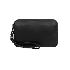 خرید کیف دستی هگزاگونا مدل سافت استودیو رنگ مشکی چمدان ایران - HEXAGONA Clutch bag with wrist strap Soft leather 2299980100