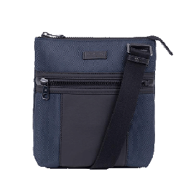 قیمت کیف دوشی هگزاگونا مدل هوریزون رنگ سرمه ای چمدان ایران - HEXAGONA Messenger bag Nylon with split leather HORIZON 7662813700 chamedaniran