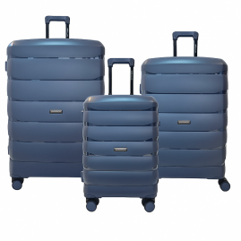 ست کامل چمدان آلفونسی پلی پرو پیلن مدل آلفا قیمت و خرید سری کامل چمدان مسافرتی آلفونسی مدل آلفا سایز بزرگ ، متوسط ، کابین رنگ سرمه ای چمدان ایران – CHAMEDANIRAN ALFONSI 00250898502