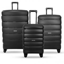 ست کامل چمدان آلفونسی پلی پرو پیلن مدل آلفا قیمت و خرید سری کامل چمدان مسافرتی آلفونسی مدل آلفا سایز بزرگ ، متوسط ، کابین رنگ مشکی چمدان ایران –  CHAMEDANIRAN ALFONSI 00250898500